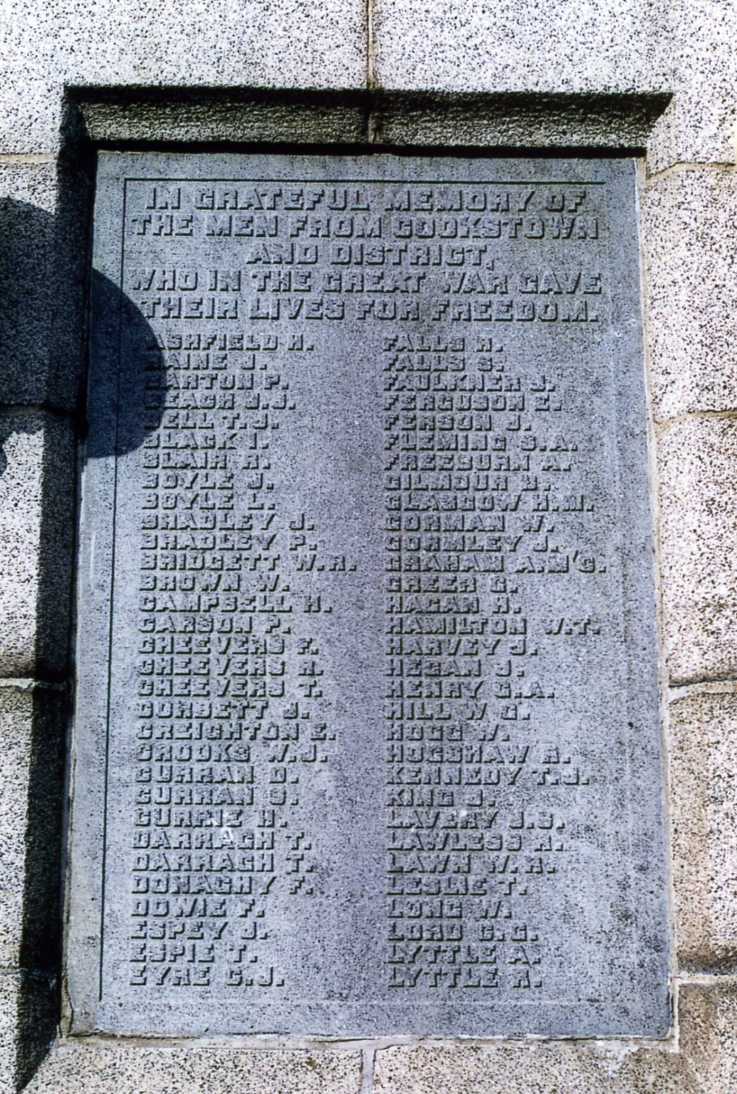 COOKSTOWN, Co. Tyrone War Memorials in the north of Ireland